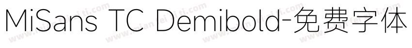 MiSans TC Demibold字体转换